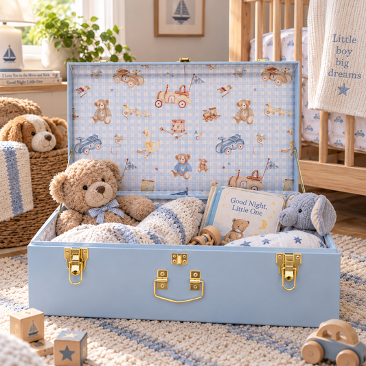 Baby Boy Small Keepsake Trunk