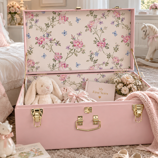 Baby Girl Keepsake Large Trunk