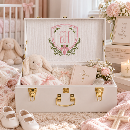 Baby Girl Small Baptism Trunk