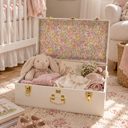 Baby Girl Small Keepsake Trunk
