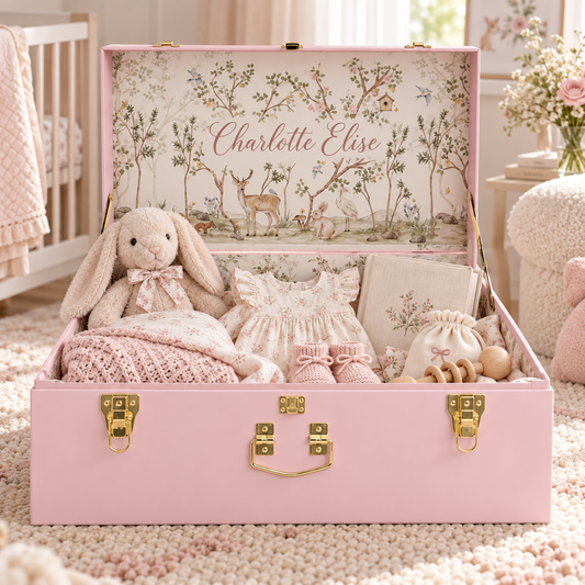 Baby Girl Keepsake Large Trunk