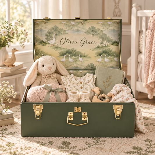 Baby Girl Small Keepsake Trunk