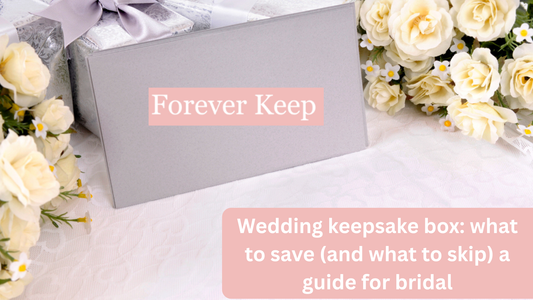 The ultimate guide to wedding keepsake boxes — what to save, what to skip, and how to curate a collection you'll treasure for a lifetime.