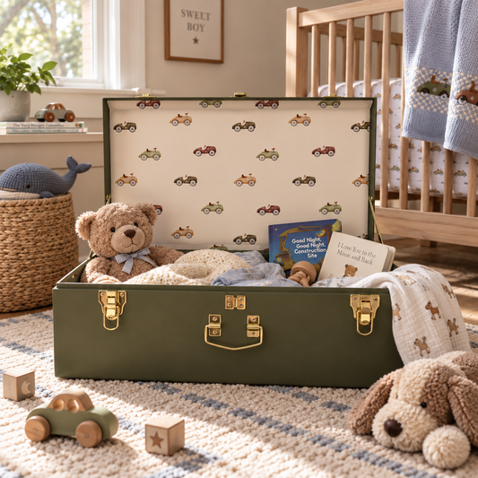 Baby Boy Keepsake Large Trunk