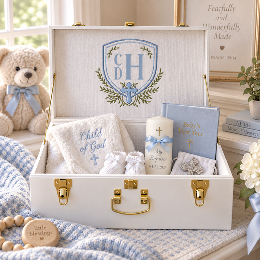 Baby Boy Small Baptism Trunk