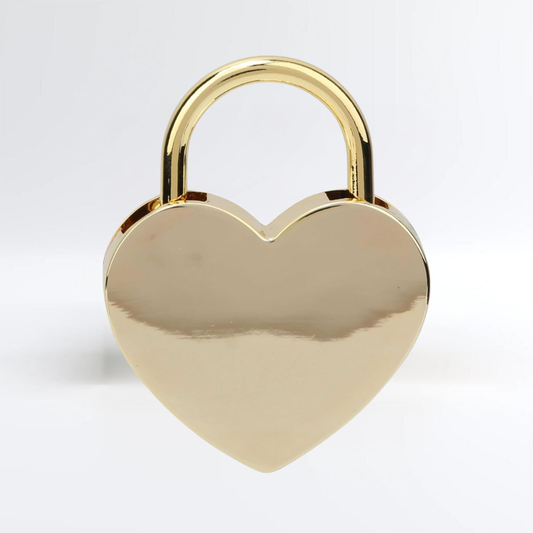 Heart Padlock Personalized Gold