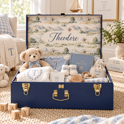 Baby Boy Keepsake Large Trunk