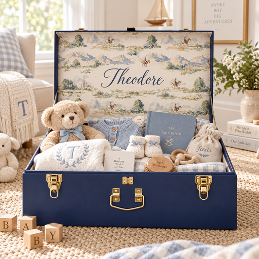 Baby Boy Keepsake Large Trunk