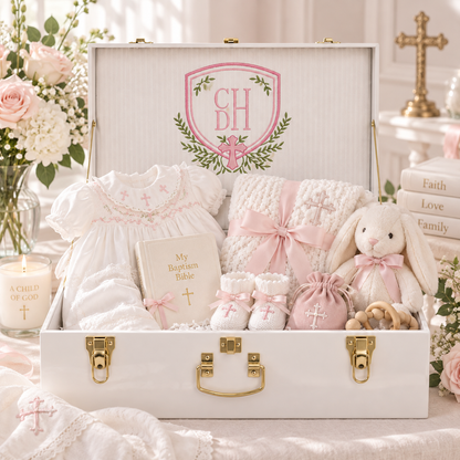 Baby Girl Small Baptism Trunk